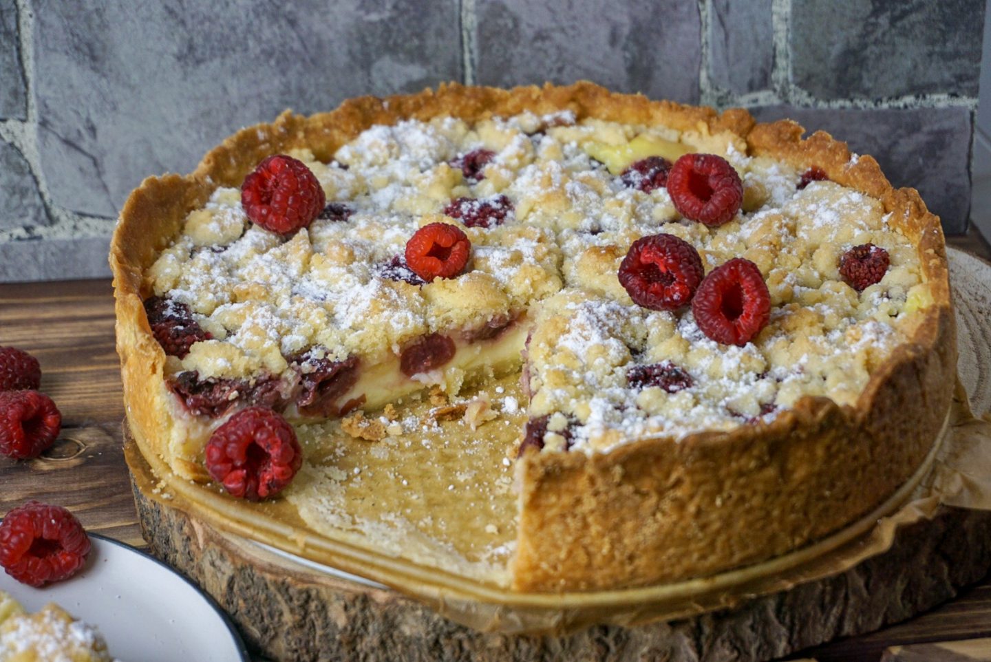 Kirsch-Pudding-Streuselkuchen - Kochhochgenuss